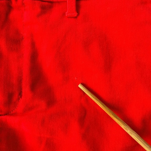 U.S. Polo Assn. Womens Red Chino Shorts Floral Trim Size 10/12 Casual 36W - Picture 13 of 16